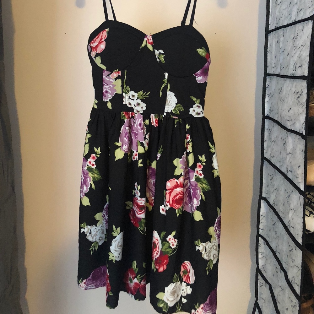 Floral Strapless Dress